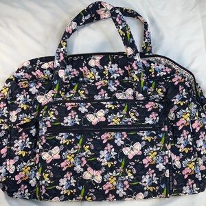NWT Vera Bradley Weekender Travel Bag - Bloom Boom Navy
